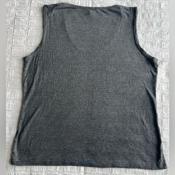 J Crew Scoop neck Drapey Tank Top Great Basic Staple Gray Large - Picture 2 of 6